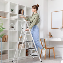 Load image into Gallery viewer, Delxo 4 Step Ladder Folding Step Stool, Heavy-Duty Sturdy Safety Tall Step Ladder
