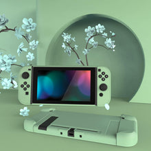Load image into Gallery viewer, eXtremeRate PlayVital Back Cover for Nintendo Switch Console, NS Joycon Handheld Controller Separable Protector Hard Shell, Customized Dockable Protective Case for Nintendo Switch - Matcha Green
