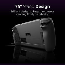 Load image into Gallery viewer, Skull &amp; Co. GripCase SD for Steam Deck and Steam Deck OLED: A Soft Protective Case with Textured Grips Full Protection and Stand, Shock-Absorption Non-Slip and Anti-Scratch Cover Design - Coyote Gray
