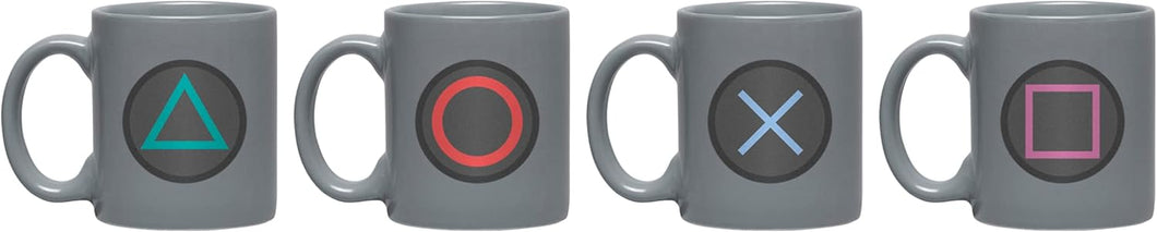 GB eye Playstation Buttons Set of 4 Espresso Mugs COLLECTABLES