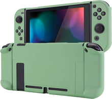 Load image into Gallery viewer, eXtremeRate PlayVital Back Cover for Nintendo Switch Console, NS Joycon Handheld Controller Separable Protector Hard Shell, Customized Dockable Protective Case for Nintendo Switch - Matcha Green
