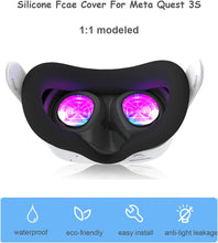 Load image into Gallery viewer, Upgraded Silicone Cover Set for Meta Quest 3S, Protective Soft Quest 3S VR Accessories Including Controllers Grips Cover, Shell Cover and Face Cover, Rocker Covers (black)
