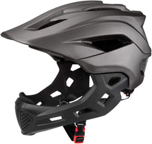 Load image into Gallery viewer, Kids Helmet with Pads Detachable Full Face Bike Helmet, Complete Safety Gear Hard Shell for Cycling, Sports Protective Headgear for Outdoor Sport Cycling Skateboarding (Gray)
