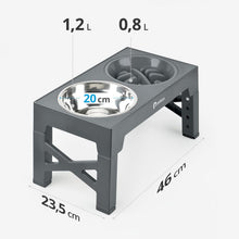 Load image into Gallery viewer, Elevated Dog Bowls for Large Dogs, Raised Dog Bowl Stand with Slow Feeder Bowl
