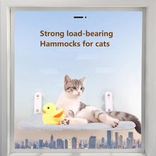 Load image into Gallery viewer, Foldable Plush Cat Window Perch for Window and Wall, with 4 Strong Suction Cups
