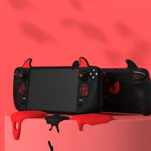 Load image into Gallery viewer, PlayVital Cute Demon Protective Case for Steam Deck LCD &amp; OLED, Kawaii Anti-Slip Protector for Steam Deck OLED with Thumb Grip Caps &amp; Trackpads Stickers &amp; Back Button Enhancement Set - Black
