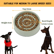 Load image into Gallery viewer, Bamboo Slow Feeder Dog Bowl with Anti Slip Grip  Deep  Promotes Slow Eating

