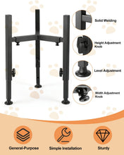 Load image into Gallery viewer, Single Dog Bowl Stand, Adjustable Height Metal Feeding Rack STAND ONLY
