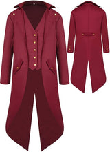 Load image into Gallery viewer, Sangdut Medieval Halloween Tailcoat Jacket Costumes for Men, Gothic Victorian
