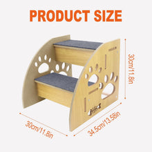 Load image into Gallery viewer, 2 Steps Dog Stair Wooden Non-Slip Pet Ramp Puppy Cats Older dogs
