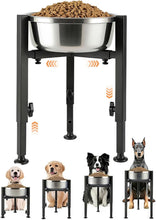 Load image into Gallery viewer, Single Dog Bowl Stand, Adjustable Height Metal Feeding Rack STAND ONLY
