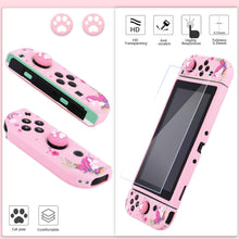 Load image into Gallery viewer, JYPS Unicorn Carrying Case Cover Kit for Nintendo Switch, Hard Shell Bundle with Handle for Console Accessories, Portable Protection Travel Bag Compatible with Nintendo Switch for Girls Gift(Pink)
