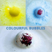 Load image into Gallery viewer, Crue Bath Bombs &amp; Natural Loofah Gift Set, 12 Handmade Organic Bubble Bath Bombs
