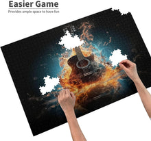 Load image into Gallery viewer, Mexpekil 500 Pieces Jigsaw Puzzles Cool Fire Water Music Guitar Puzzle
