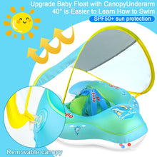 Load image into Gallery viewer, Inflatable Baby Swimming Pool Float with Sun Canopy 12-36 months
