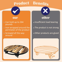 Load image into Gallery viewer, 2 Pack Plant Caddy Indoor Outdoor Trolley - Plant Stands with 360°Lockable Caste
