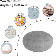 Load image into Gallery viewer, Cookit Bean Bag Chair Cover(Cover Only,No Filler) Chair Cushion, Big Round Soft
