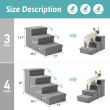 Load image into Gallery viewer, COZY KISS Dog Stair for Small Dogs with Storage, Foldable Pet Step COZY KISS Dog
