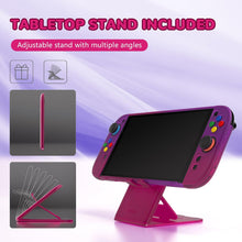 Load image into Gallery viewer, PlayVital Clear Series Protective Case for Nintendo Switch 2, Anti-Scratches Hard Shell Dockable Grip Cover with Extra Foldable Stand &amp; Thumb Grips for Nintendo Switch 2 - Clear Atomic Purple Rose Red
