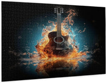 Load image into Gallery viewer, Mexpekil 500 Pieces Jigsaw Puzzles Cool Fire Water Music Guitar Puzzle
