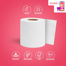 Load image into Gallery viewer, Toilet roll, Soft Bamboo Toilet Paper, Luxury eco-Friendly Sustainable 3ply Strong Toilet Tissue, Biodegradable, compostable loo roll, Plastic Free Packaging, Bulk 48 Rolls
