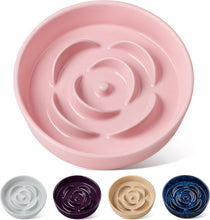 Load image into Gallery viewer, Vancasso Flower Shaped Slow Feeder Dog Bowl 960ml Pet Bowl Ceramic Puzzle Feeder
