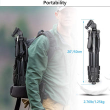 Load image into Gallery viewer, ARTCISE Camera Tripod for Camera, 159 cm Smartphone Tripod Stand with Phone Hold
