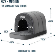 Load image into Gallery viewer, PELZIN Orthopedic Dog Bed House - Indoor Dog Kennel with Egg-Crate Foam

