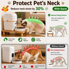 Load image into Gallery viewer, SZEE Automatic Cat Feeder Elevated Stand Cat Table Raises Feeder Bowls and water
