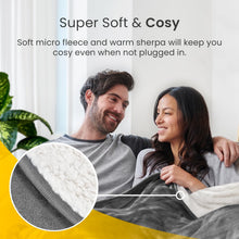 Load image into Gallery viewer, Cosi Home® Luxury Faux Fur Heated Throw - Electric Heated Blanket with 9 SETTING
