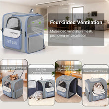 Load image into Gallery viewer, Pet Cat Carrier Backpack for Small Medium Dogs Up to 7KG with Steel Wire Frame
