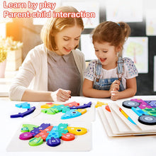 Load image into Gallery viewer, HUADADA Wooden Puzzles Dinosaur Animals Jigsaws puzzle Toys for 2 3 4 Year Old boy 4 Pack Shape Number Toddler Puzzles Toddler Toys Educational Games for Girls Boys Children
