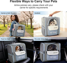 Load image into Gallery viewer, Pet Cat Carrier Backpack for Small Medium Dogs Up to 7KG with Steel Wire Frame
