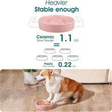 Load image into Gallery viewer, Vancasso Flower Shaped Slow Feeder Dog Bowl 960ml Pet Bowl Ceramic Puzzle Feeder
