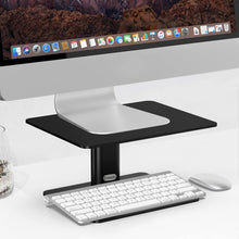 Load image into Gallery viewer, GOKEDA Monitor Riser Stand, Metallic Adjustable Height Desk Organizer Prop Compa
