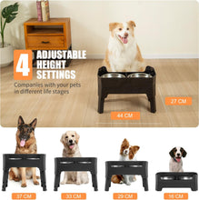 Load image into Gallery viewer, FOREYY 4-in-1 Adjustable Elevated Dog Bowls with Slow Feeder, 4 Height Non Slip
