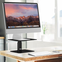 Load image into Gallery viewer, GOKEDA Monitor Riser Stand, Metallic Adjustable Height Desk Organizer Prop Compa
