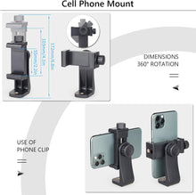 Load image into Gallery viewer, ARTCISE Camera Tripod for Camera, 159 cm Smartphone Tripod Stand with Phone Hold

