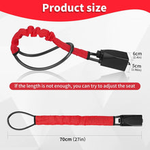 Load image into Gallery viewer, Universal Steering Wheel Lock Seat Belt Lock 3 Keys High Visibility RED
