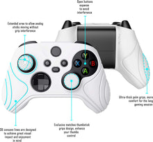 Load image into Gallery viewer, eXtremeRate PlayVital Samurai Edition White Anti-slip Controller Grip Silicone Skin, Ergonomic Soft Rubber Protective Case Cover for Xbox Series S/X Controller Model 1914 with White Thumb Stick Caps
