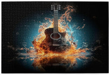 Load image into Gallery viewer, Mexpekil 500 Pieces Jigsaw Puzzles Cool Fire Water Music Guitar Puzzle
