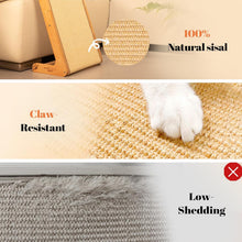 Load image into Gallery viewer, CheerPals L-Shaped Cat Scratcher Ramp - Solid Beech Wood &amp; Sisal Scratching Post
