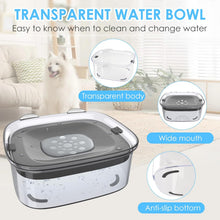 Load image into Gallery viewer, Heouvo 3L Dog Water Bowl No Spill, 101oz Large Spill Proof Dog Bowl Reduce Refill, Anti Splash No Mess Dispenser Dripless Slow Drinking Water Bowl for Sloppy Messy Drinkers (Gray)
