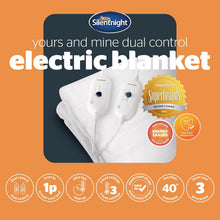 Load image into Gallery viewer, Silentnight Dual Control Electric Blanket Double - Heated Electric Underblanket  DOUBLE

