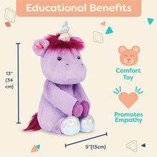 Load image into Gallery viewer, B. toys- B. softies 12&quot; Plush Purple Unicorns -Stuffed Soft Unicorn
