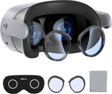 Load image into Gallery viewer, Lens Protector Set Compatible with Meta Quest 3S Accessories, Soft Lens Protector Cover, Glasses Spacer with Blue Light Blocking Glasses for Oculus Quest 3S/Quest 2

