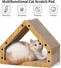 Load image into Gallery viewer, FUKUMARU Cat Scratching Board, Extra Long 42 cm House Shape Scratcher Board
