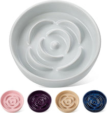 Load image into Gallery viewer, Vancasso Flower Shaped Slow Feeder Dog Bowl 960ml Pet Bowl Ceramic Puzzle Feeder
