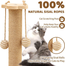 Load image into Gallery viewer, Xeticey Cat Scratching Post for Indoor Cats Scratcher Multifunctional Sturdy with Scratcher Post, Scratch Pole, Solid Wooden Base, Interactive Track
