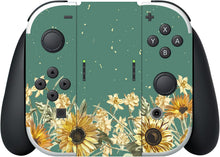 Load image into Gallery viewer, PlayVital Full Set Protective Stickers for Nintendo Switch OLED Model, Customized Vinyl Decal Skins for Switch OLED Console &amp; Joycon &amp; Dock &amp; Grip - Sunflowers
